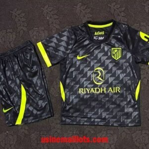 Maillot Enfant Atletico Madrid Extérieur 2026/2027 Noir Jaune