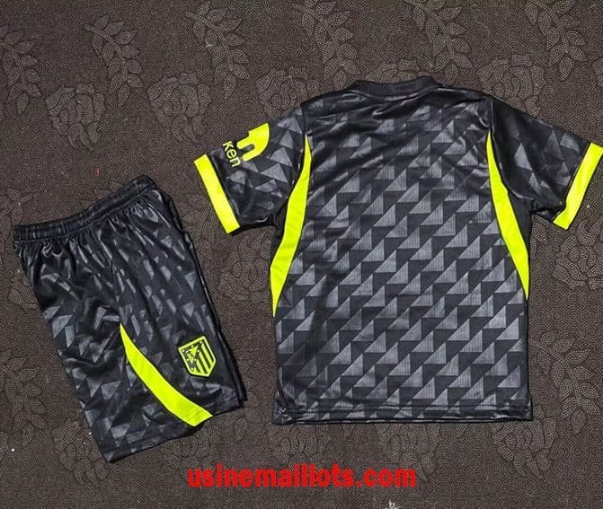 Maillot Enfant Atletico Madrid Extérieur 2026/2027 Noir Jaune – Image 2