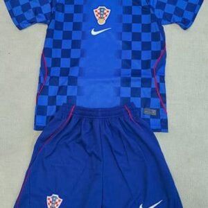 Maillot Enfant Croatie Extérieur Coupe du Monde 2026 Bleu