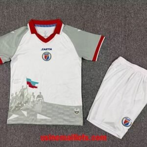 Maillot Enfant Haiti Extérieur Coupe du Monde 2026 Blanc Gris