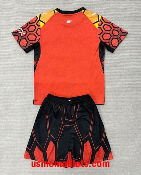 Maillot Enfant Manchester City Gardien 2026/2027 Noir Orange – Image 2