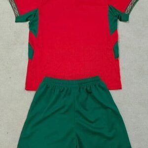 Alternative view of Maillot Enfant Maroc Domicile Coupe du Monde 2026 Rouge Vert