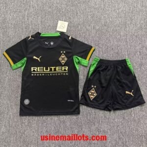 Maillot Enfant Monchengladbach Extérieur 2026/2027 Noir Vert