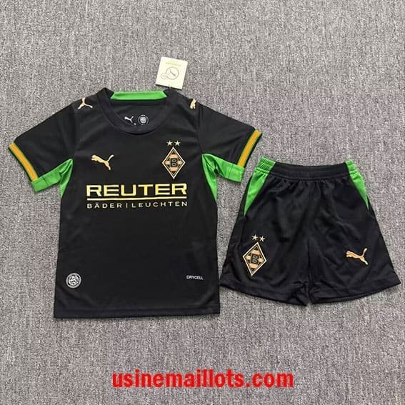 Maillot Enfant Monchengladbach Extérieur 2026/2027 Noir Vert