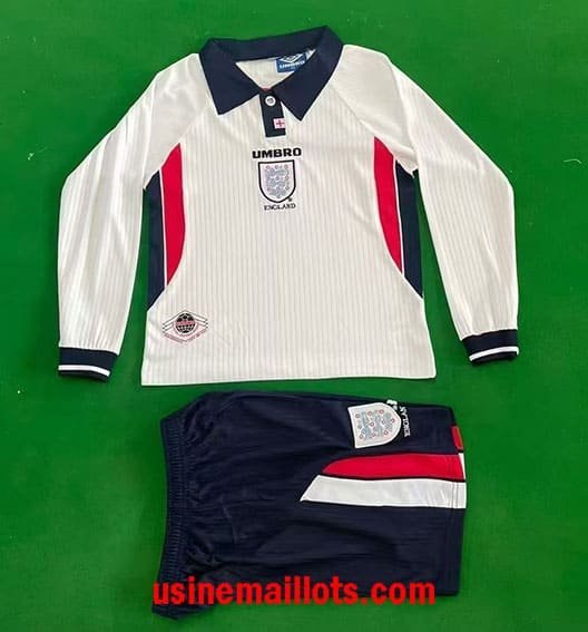 Maillot Enfant Rétro Angleterre Domicile Manches Longues 1998
