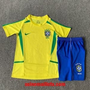 Maillot Enfant Rétro Bresil Domicile 2002