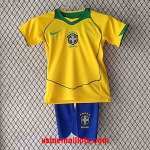 Maillot Enfant Rétro Bresil Domicile 2004