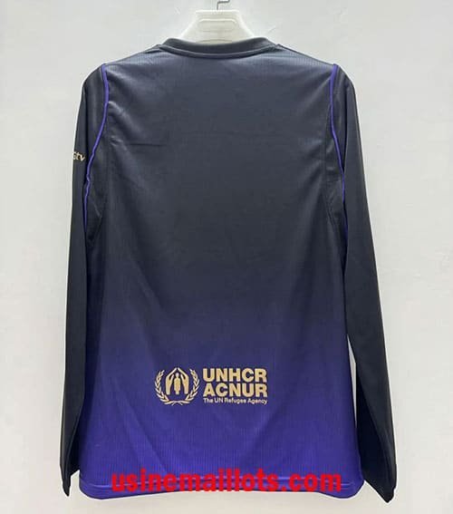 Maillot FC Barcelone Extérieur Manches Longues 2026/2027 Noir Bleu – Image 2