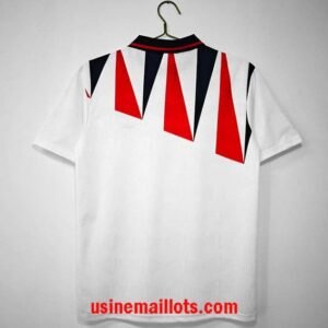 Alternative view of Maillot Rétro Angleterre 1990 Blanc Rouge Bleu