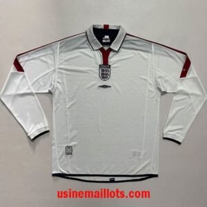 Maillot Rétro Angleterre Domicile Manches Longues 2004