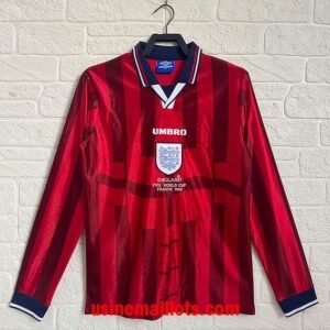 Maillot Rétro Angleterre Extérieur Manches Longues 1998