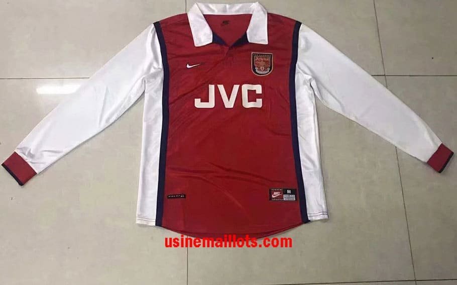 Maillot Rétro Arsenal Domicile Manches Longues 1998-1999