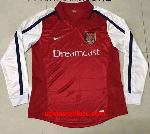 Maillot Rétro Arsenal Domicile Manches Longues 2000-2001