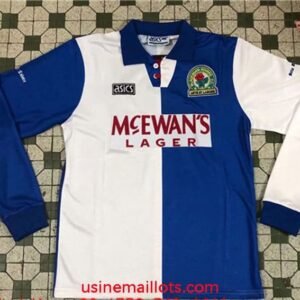 Maillot Rétro Blackburn Rovers Domicile Manches Longues 1994-1995