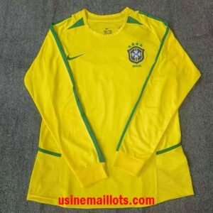 Maillot Rétro Bresil Domicile Manches Longues 2002
