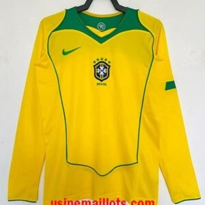 Maillot Rétro Bresil Domicile Manches Longues 2004