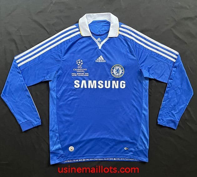 Maillot Rétro Chelsea Domicile Manches Longues 2008-2009