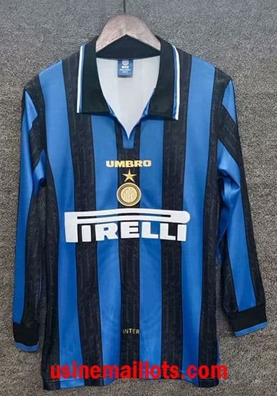 Maillot Rétro Inter Milan Domicile Manches Longues 1996-1997