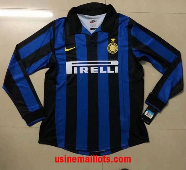 Maillot Rétro Inter Milan Domicile Manches Longues 1998-1999