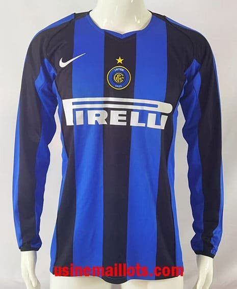 Maillot Rétro Inter Milan Domicile Manches Longues 2004-2005