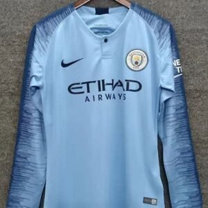 Maillot Rétro Manchester City Domicile Manches Longues 2018/2019