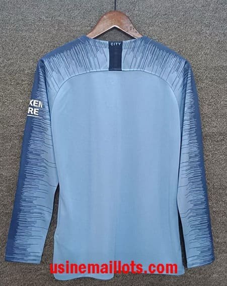Maillot Rétro Manchester City Domicile Manches Longues 2018/2019 – Image 2