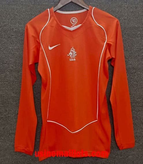 Maillot Rétro Pays-Bas Domicile Manches Longues 2004