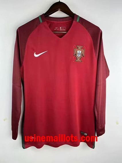 Maillot Rétro Portugal Domicile Manches Longues 2016