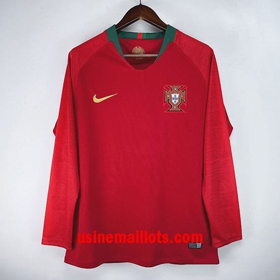 Maillot Rétro Portugal Domicile Manches Longues 2018