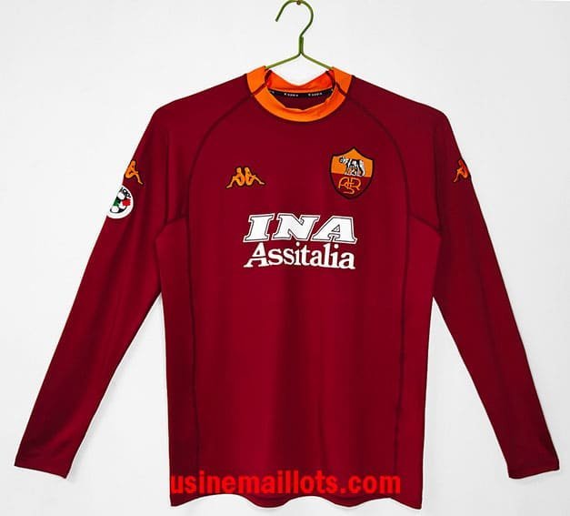 Maillot Rétro Roma Domicile Manches Longues 2001/2002