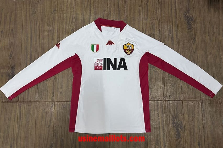 Maillot Rétro Roma Extérieur Manches Longues 2001/2002