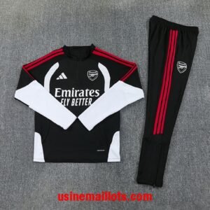 Survêtement Arsenal 2026/2027 Noir Blanc Rouge