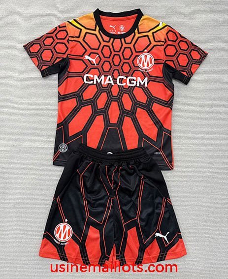 Maillot Enfant Marseille Gardien 2026/2027 Orange Noir