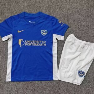 Maillot Enfant Portsmouth Domicile 2026/2027 Bleu Blanc