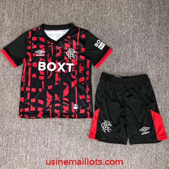 Maillot Enfant Rangers FC Third 2026/2027 Rouge Noir