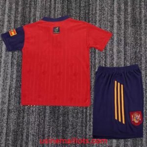 Alternative view of Maillot Enfant Rétro Espagne Domicile 1996 Rouge Bleu