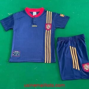 Maillot Enfant Rétro Espagne Extérieur 1996 Bleu
