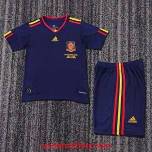 Maillot Enfant Rétro Espagne Extérieur 2010 Bleu