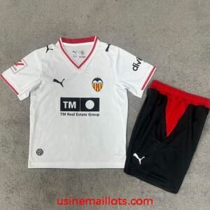 Maillot Enfant Valence Domicile 2026/2027 Blanc Noir