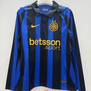 Maillot Inter Milan Domicile Manches Longues 2026/2027 Noir Bleu