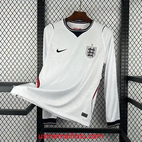 Maillot Manches Longues Angleterre Domicile Coupe du Monde 2026 Blanc