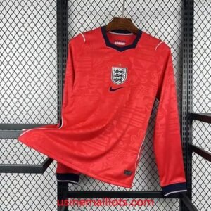 Maillot Manches Longues Angleterre Extérieur Coupe du Monde 2026 Rouge