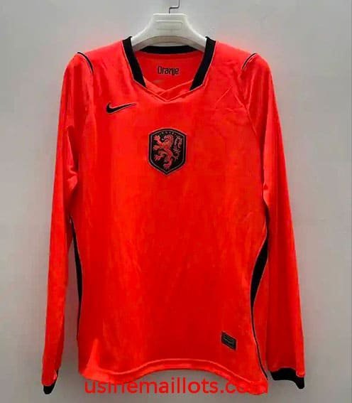 Maillot Manches Longues Pays Bas Domicile Coupe du Monde 2026 Orange