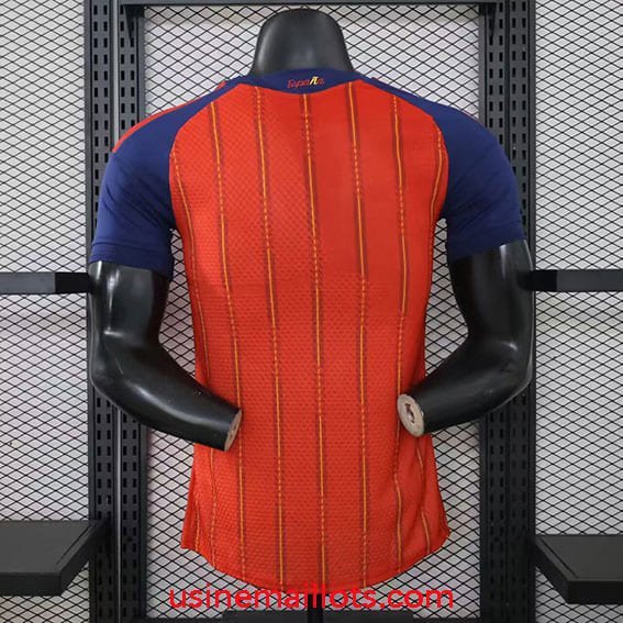Maillot Match Espagne Domicile Coupe du Monde 2026 2 Étoiles Rouge Bleu – Image 2