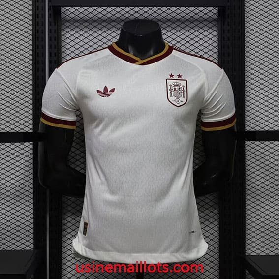 Maillot Match Espagne Extérieur Coupe du Monde 2026 2 Étoiles Blanc