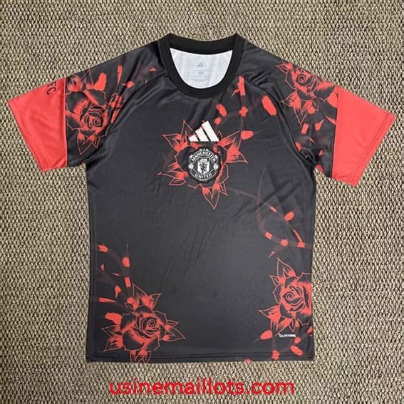 Maillot Pré-Match Manchester United 2026/2027 Noir Rouge