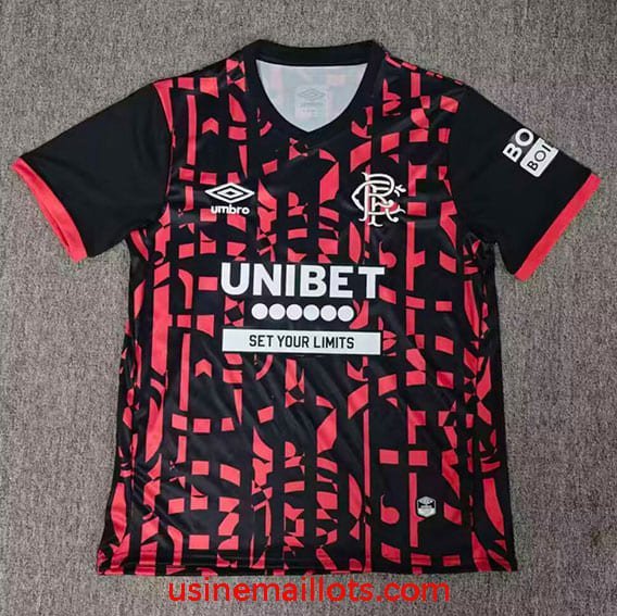 Maillot Rangers FC Third 2026/2027 Rouge Noir