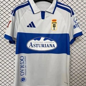 Maillot Real Oviedo Extérieur 2026/2027 Blanc Bleu