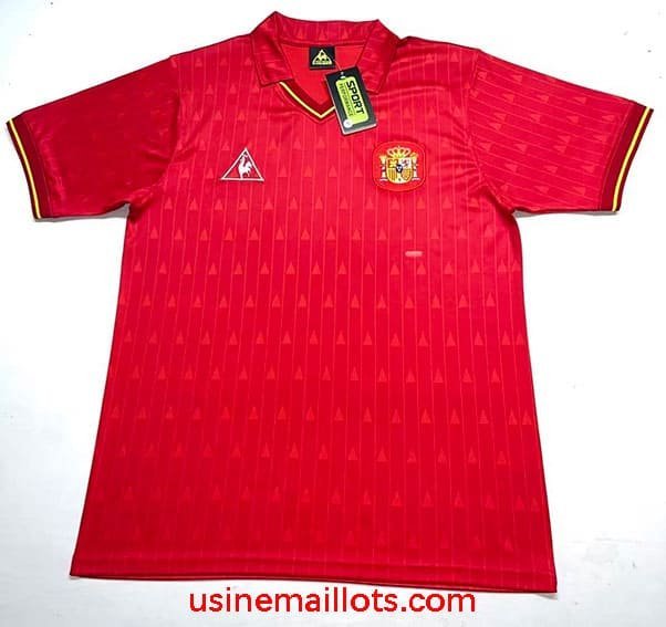 Maillot Rétro Espagne Domicile 1988 Rouge