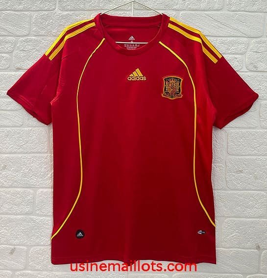 Maillot Rétro Espagne Domicile 2008 Rouge